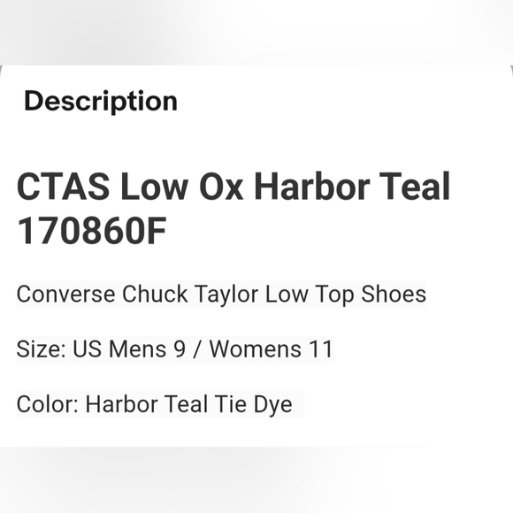 Converse Chuck Taylor Low Top - Harbor Teal Tie Dye - Picture 2 of 11